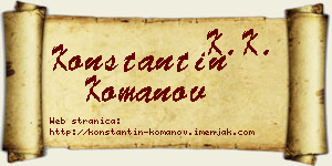 Konstantin Komanov vizit kartica
